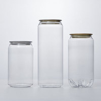 Vente en gros de canettes en plastique transparentes pour desserts, jus, thé au lait, boissons vides, canettes en PET avec couvercle en aluminium