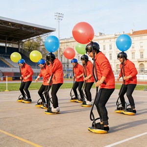 Ballon rebondissant gonflable à succès, ensemble <span class=keywords><strong>de</strong></span> jouets pour spectacles ou jouets d'équipe scolaire - Product Image 3