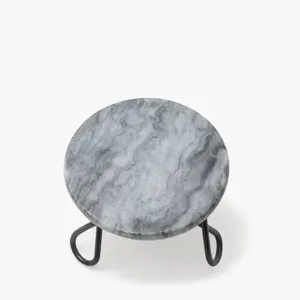 Top Selling Fancy Grey Marble round Wedding Cake Stand Metal <b>Tool</b> for Wedding and Party Decoration on Sale - Product Image 2