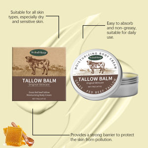 Crème hydratante apaisante au suif de bœuf, nourrit en profondeur, répare la barrière cutanée, atténue la sécheresse pour tous les types de peau, usage quotidien, 70g - Product Image 2