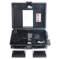 Boîtier de distribution de fibre optique plastique 12 cœurs FTTH certifié TCP avec connecteur SC, port intermédiaire et câble de descente pour solution NAP