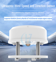 Anemómetro Ultrasónico RS485 HANZ HZ-UA-009, Rango de 60 m/s, Resolución de 0.01 m/s, -40~60 °C, Sensor de Velocidad y Dirección del Viento