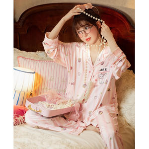 Conjunto de Pijama de Algodón para Mujer, Manga Larga, Primavera y Otoño, Estilo Hogareño, OEM, Marca United <span class=keywords><strong>Mary</strong></span> Cat - Product Image 2