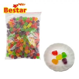 Colorido mini gomoso doce novo tipo bala forma açúcar revestido carragenina pectina doce fruta sabor geléia gomoso doce