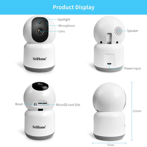 <span class=keywords><strong>Srihome</strong></span> SH038 4.0MP caméra IP 5G Wifi maison intelligente couleur Vision nocturne CCTV Cam Mobile vue à distance alarme de mouvement humain bébé moniteur - Product Image 6