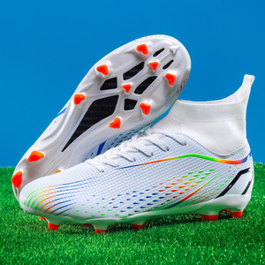 <span class=keywords><strong>Botas</strong></span> de Fútbol de Caña Alta con Tacos Largos Antideslizantes, Zapatos de Fútbol con Forro de Malla para Entrenamiento en Césped Artificial - Product Image 4