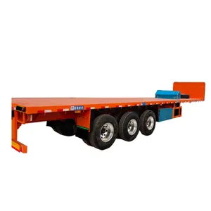2 3 4 Axles Flatbed Cargo 20ft 40ft 45ft Container Semi Truck Trailer