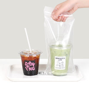 Có thể tái chế thuận tiện cốc thủy tinh uống Ice takeout milktea PET 500ml ly nhựa có nắp đậy - Product Image 6