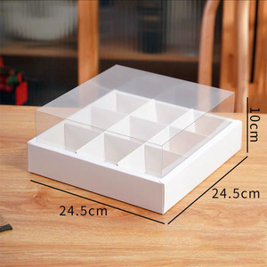 Caja <span class=keywords><strong>de</strong></span> embalaje <span class=keywords><strong>de</strong></span> papel <span class=keywords><strong>de</strong></span> etiqueta privada IMEE con tapa transparente para tiramisú Mousse Swiss Roll Cake Cheese Pastelería Postre Brownies - Product Image 5