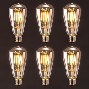 <span class=keywords><strong>Ampoule</strong></span> <span class=keywords><strong>LED</strong></span> à filament <span class=keywords><strong>Edison</strong></span> DC 3V 12V 24V ST64 E27 B22 E26, lampe vintage en verre, 80 ampoules pour hôtel, éclairage à 360 degrés, ampoules <span class=keywords><strong>LED</strong></span> à filament - Product Image 1