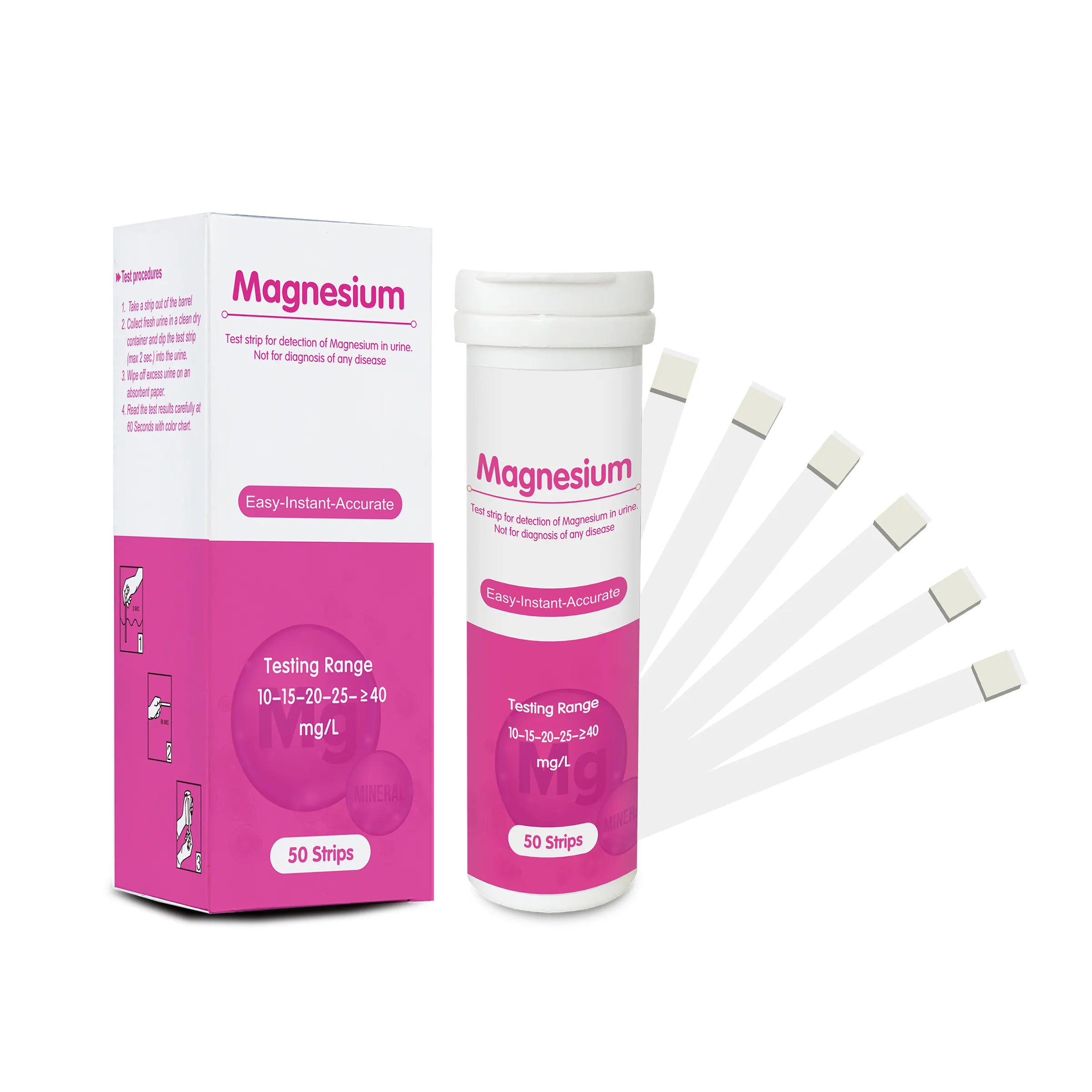 Strisce reattive per magnesio urinario per strumenti analitici clinici per uso domestico accurato