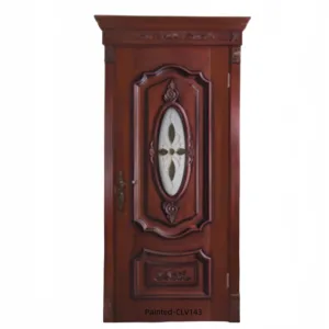 China factory competitive price paint kerala model wooden entrance door for home wood bedroom door lacquered finish
