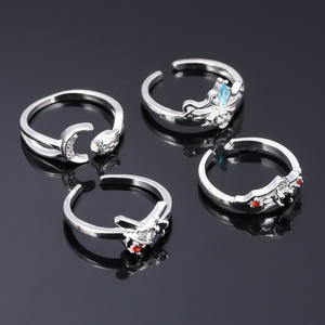 แหวนคอสเพลย์ตัวการ์ตูนสำหรับสุนัขแหวนโลหะอัลลอยปรับได้ของขวัญ - Product Image 6