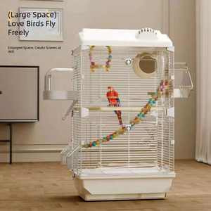 Papağan Kuş Kafesi Manzarası Akrilik Xuanfeng Şakayık İşlemeli Göz Büyük Villa Avrupa Tasarımı - Product Image 3