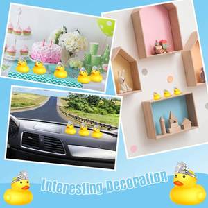 Patitos de Goma con Corona/Gafas de Sol/Sombreros/Accesorios para la Cabeza, Pequeños, Mini, para Carnaval, Crucero, Cumpleaños, Juguetes para Bañera, al por Mayor - Product Image 5