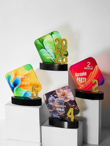 Cheap Metal Star Crystal Glass Trophy Awards oro plata marrón color logotipo del cliente para evento deportivo y regalo de negocios - Product Image 6