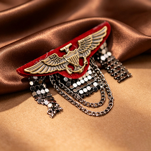 Broche de medalla de epoleote vintage de aleación de zinc Eagle Star, insignia de metal esmaltado de aleación de zinc personalizada, accesorio de ropa con MOQ bajo - Product Image 6