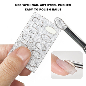 Empujador de herradura de doble extremo de acero inoxidable ruso para corte de uñas inclinado y herramienta de pretratamiento de pelado de cutículas - Product Image 2