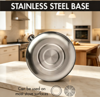 Meilleure vente : Bouilloire sifflante en acier inoxydable pour le thé, compatible cuisinière