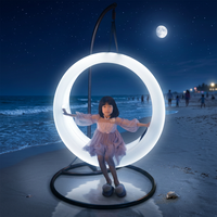 Décoration de jardin lumineuse à LED multicolore avec télécommande IP54 pour Halloween, Noël, le Nouvel An, les zones scéniques et les centres commerciaux