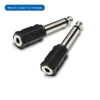 Adaptateur Convertisseur Jack Audio Mono Mâle 6,35 mm (1/4 Pouce) vers Femelle 3,5 mm (1/8 Pouce) pour Microphone et Casque, Accessoire Micro en ABS