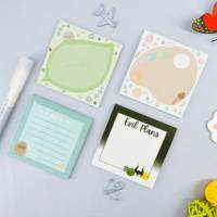 Bloc-notes personnalisé découpé sur mesure, notes autocollantes imprimées avec logo, étiquettes autocollantes avec marque, bloc-notes personnalisé