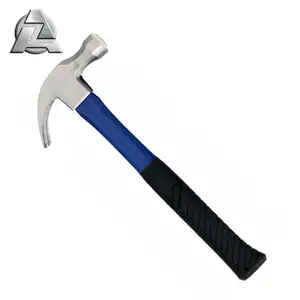 Hand tool 27mm 500g claw chrome brass high carbon steel head claw hammer with thermoplastic rubber handle for cutting stone
