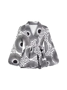 Cárdigan con Estampado Digital Estilo Africano para Mujer 2026, Blusa con Mangas Farol y Cinturón, Chaqueta Informal - Product Image 6