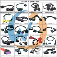 Cable de Extensión OBD de 16 Pines Macho a 3 Puertos Hembra Divisor OBD2 Adaptador de Conector para Coche para Toyota Buick Kia