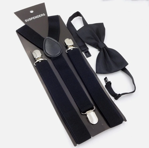 Conjunto de pajarita <span class=keywords><strong>con</strong></span> <span class=keywords><strong>tirantes</strong></span> elásticos en stock al por mayor, pinzas para hombre en forma de W, <span class=keywords><strong>tirantes</strong></span> traseros, pañuelo, pajarita, <span class=keywords><strong>traje</strong></span> de negocios - Product Image 5
