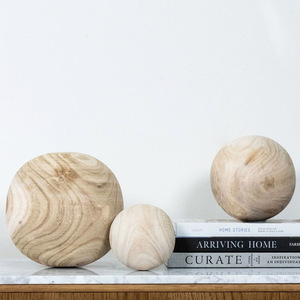 Balle <span class=keywords><strong>en</strong></span> <span class=keywords><strong>bois</strong></span> de paulownia de 25 cm, grande balle <span class=keywords><strong>en</strong></span> <span class=keywords><strong>bois</strong></span> non finie pour la décoration de table de ferme ou de bureau - Product Image 6