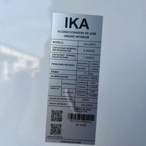 Aire Acondicionado de Pared IKA 24000 BTU, Frío y Calor, Tipo ON/OFF, R410, Oscilación de 4 Vías, Enfriamiento Rápido, Autolimpieza - Product Image 3