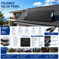 Module solaire pliable JiYao 480W, rendement de 25%, haute performance, 128 cellules, noir, systèmes RV, applications marines, extérieur
