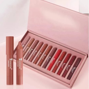 Kraft Cardboard Packaging Lipstick <strong>Lip</strong> Scrub <strong>Lip</strong> Oil Set Luxury <strong>Lip</strong> Balm Display Box with Mirror - Product Image 2