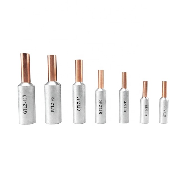 China Factory  Gtlz-95 Copper and Aluminum Material  Cable Lug Cable Shoes 95 Sqmm Copper Pipe Lug