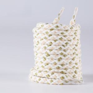 Lacets en coton et chanvre tressés de 7 mm, lacets en corde torsadée pour chaussures en toile, lacets ronds durables, confortables et élégants pour baskets - Product Image 1