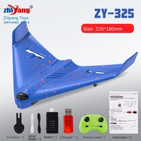 Modèle d'avion jouet à aile delta en mousse rechargeable électrique à 2 canaux ZY-325 personnalisé OEM avec piles incluses