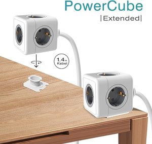 อะแดปเตอร์ปลั๊กไฟแบบพกพา 5 ช่องเสียบแบบยุโรป 16A พร้อมสายไฟยาว 1.5 เมตร - Product Image 2