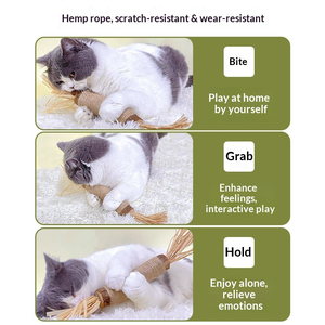 <span class=keywords><strong>Jouet</strong></span> pour chat super <span class=keywords><strong>grand</strong></span> format en silvervine, bâton de catnip avec herbe de raphia, fruits et plumes, <span class=keywords><strong>jouet</strong></span> interactif pour chat à mâcher et à chatouiller - Product Image 5