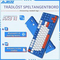 Clavier mécanique sans fil AJAZZ AK871 87 touches TKL 5.0 2.4G, touches ABS OEM, deux piles AAA pour PC portable