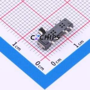 MST-23D18G3-WT Slide Switch SMD Switch Double Pole Three Throw Rectangle Pin Header SMD Tab Horizontal Mount - Product Image 2