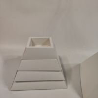 Emballage pyramidal en papier artistique personnalisé avec options de finition brillante ou mate pour chewing-gum, sucre, huile d'olive, lait, sushi, aliments et éponges
