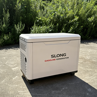 Générateurs à essence SLONG BRAND super silencieux 8KW 4 temps refroidis par air, démarrage automatique, réservoir de carburant de 25L, 50/60Hz pour l'alimentation d'urgence à domicile