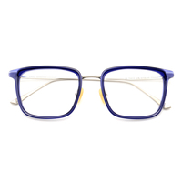 Lunettes mixtes en titane tendance pour hommes, verres optiques surdimensionnés, carré, bleu, Business,
