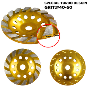 SONGQI diamant meule Turbo rangée <span class=keywords><strong>disque</strong></span> de ponçage <span class=keywords><strong>pour</strong></span> <span class=keywords><strong>béton</strong></span> granit marbre maçonnerie brique convient 7/8 pouces tonnelle - Product Image 6