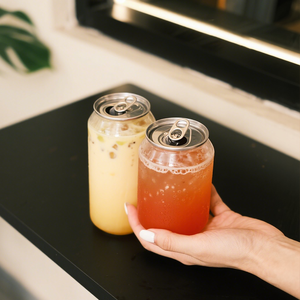 Rỗng nhựa PET lon với logo Chất lượng cao trong suốt nhựa có thể <span class=keywords><strong>Soda</strong></span> uống chai có thể với nắp nhôm - Product Image 6