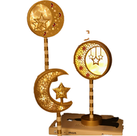 Lampe de nuit islamique de qualité supérieure, lune et étoile, décoration Eid Mubarak, certifiée ISO, lampe de table Ramadan pour la maison
