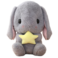Grand oreiller de poupée lapin mignon Jouet en peluche lestée douce avec de longues oreilles Remplissage en PP pour le soulagement du stress Excellente idée cadeau