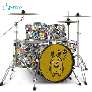 Professionally Play Five Drums and Three Cymbals Drum Set - Product Image 1