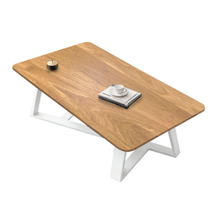 Grande table basse moderne avec structure en métal, pieds antidérapants, table centrale stable pour la maison, le bureau ou la salle de séjour - Product Image 1